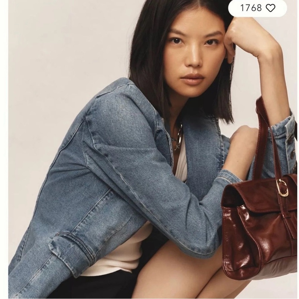 Anthropologie Dear John Minah Denim Blazer Fitted Blue Denim Jacket XS - Picture 10 of 10